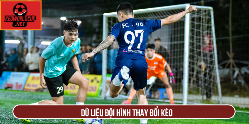 Dữ liệu đội hình thay đổi kèo