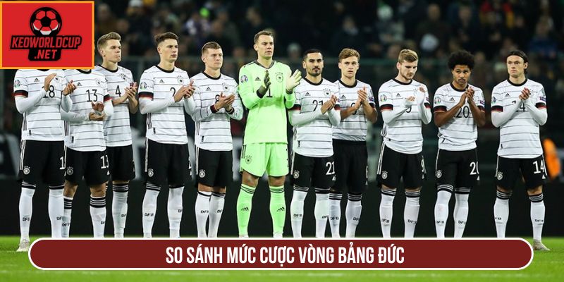 So sánh mức cược vòng bảng Đức