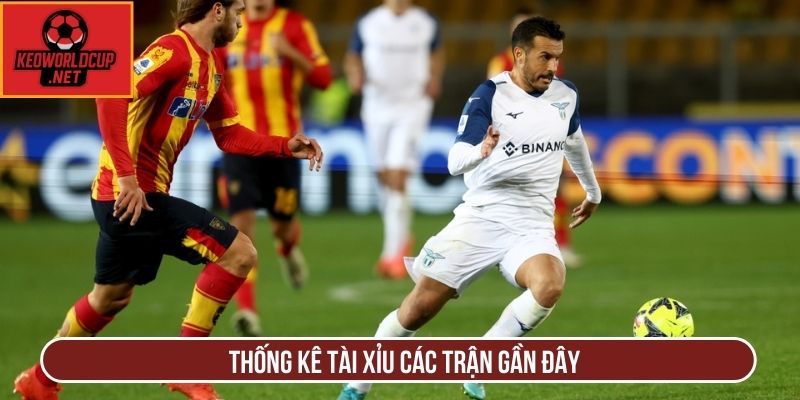 Thống kê tài xỉu các trận gần đây
